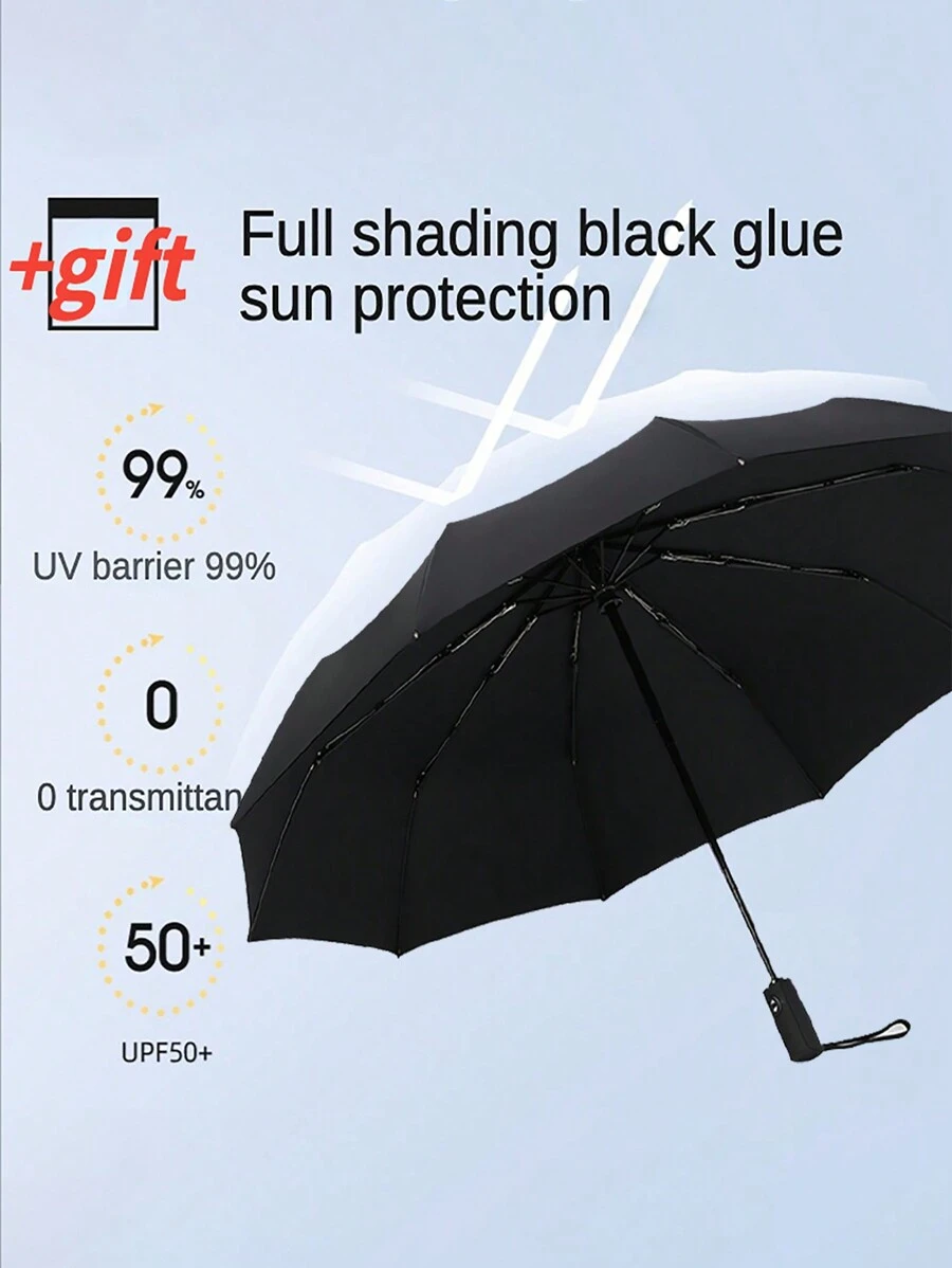 1pc Windproof Inverted Double Layer 10 Ribs Umbrella Boy Valentine Heart Valentine Summer Cooling,Beach,Travel