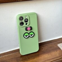 1 Miếng Chất lỏng silicon Lớp kép Sang trọng Vải Chống sốc Thẻ tín dụng DIY Ốp lưng & bao da điện thoại Tương thích với Apple 15promax , Samsung A14 , Redmi , - màu xanh lá - Xem 5