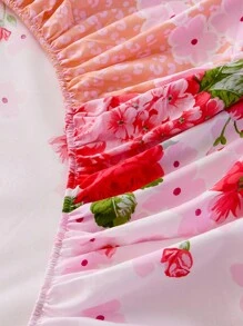 1 tấm ga trải giường in phản ứng nhiều màu, họa tiết hoa vườn phong cách hiện đại, nhiều kích cỡ, dày, không phai màu, không xù lông, mềm mại và thoải mái, thích hợp cho phòng ngủ gia đình, sử dụng ngoài trời - Nhiều màu - Xem 6