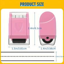 1 Pc Dashed Handwriting Lines Practice Roller Stamp Parents And Teachers Roller Self-Inking Line Rolling Stamps Handwriting Practice Tool - Pink - View 11