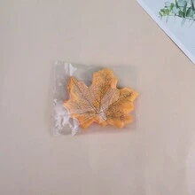 50 cái Thực tế lá phong Hình dạng Mùa Thu Lễ cưới Đạo cụ , Nhà  & Cửa hàng Cửa sổ Đồ trang trí , DIY Chế tạo Chất liệu Đối với Trường mẫu giáo - Màu vàng - Xem 9