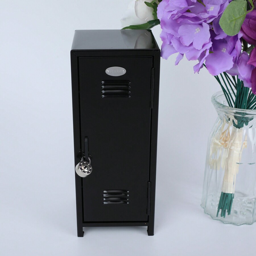 Mini Locker With Lock & Keys, Metal Small Locker For Desktop Lockbox ...