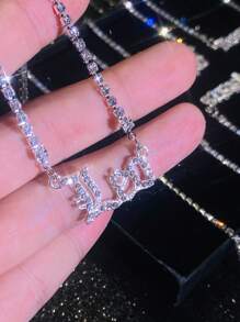 1 Peça Sexy E Brilhante Colar De Diamantes Com Design De Constelação Para Mulheres, Presente De Aniversário Para Amigos E Melhores Amigos - Prata - Ver 3