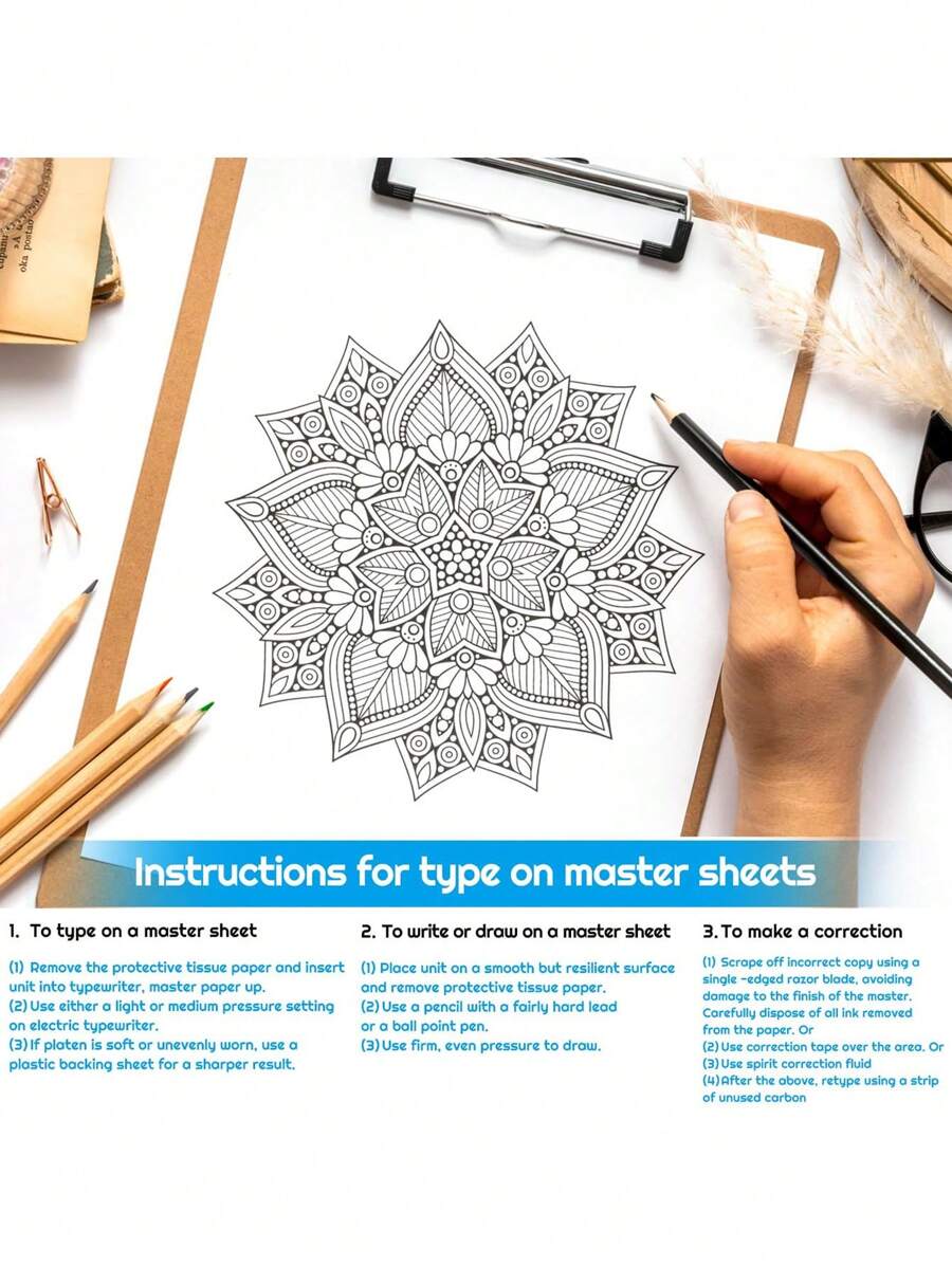 5 Sheets Tattoo Stencil Paper Tattoo Transfer Paper, 4 Layer 8.66