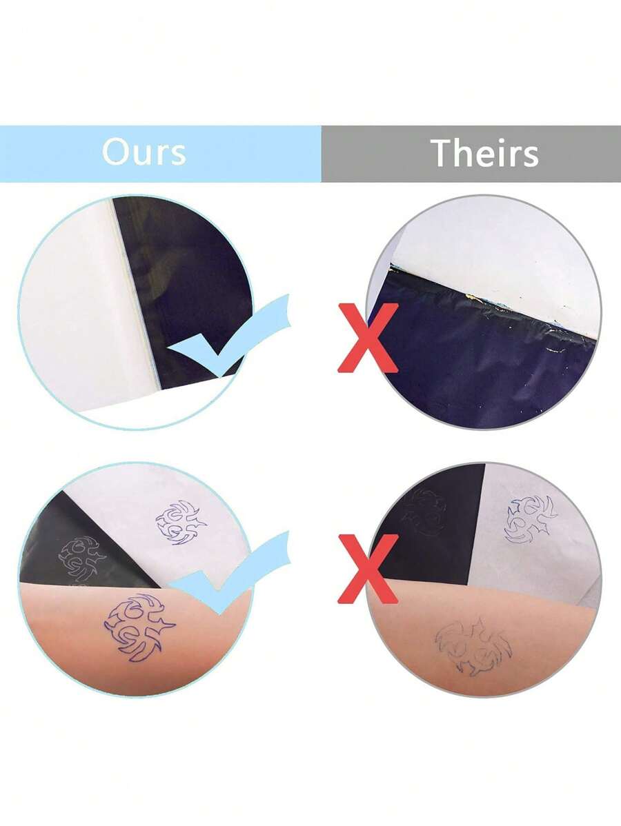 5 Sheets Tattoo Stencil Paper Tattoo Transfer Paper, 4 Layer 8.66