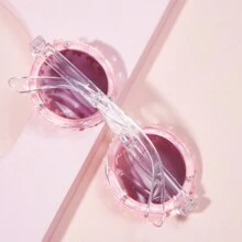 儿童可折叠小雏菊时尚眼镜，可爱便携清新时尚眼镜，适合甜蜜假期旅行 - 彩色 - 查看 6