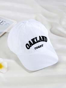 1件春季男女通用嬰兒棒球帽,簡單字母刺繡遮陽帽,適用於休閒戶外活動