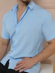 Men Shirts - Màu xanh nhạt - Xem 1
