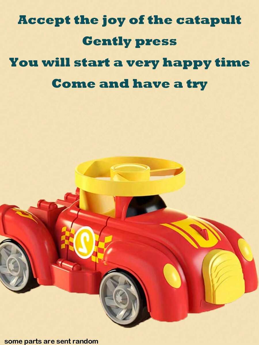 Bamboo Dragonfly Collision Gyro Toy Car Flying Saucer Disc Inertia Car Collision Launch Disc Car Ejection Flying Disc Inertia Decompression Toy