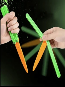 1 個 3d 重力蝴蝶刀/胡蘿蔔蝴蝶刀,減壓玩具/翻轉練習工具 - 彩色 - 查看 1