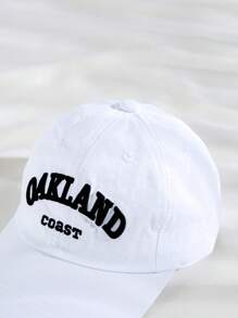 1件春季男女通用嬰兒棒球帽,簡單字母刺繡遮陽帽,適用於休閒戶外活動