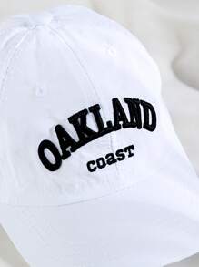 1件春季男女通用嬰兒棒球帽,簡單字母刺繡遮陽帽,適用於休閒戶外活動