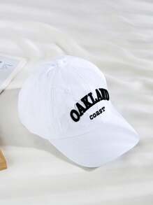 1件春季男女通用嬰兒棒球帽,簡單字母刺繡遮陽帽,適用於休閒戶外活動