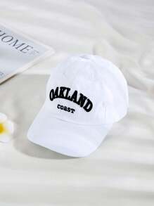 1件春季男女通用嬰兒棒球帽,簡單字母刺繡遮陽帽,適用於休閒戶外活動