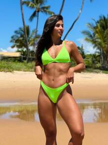 Women Bikini Sets - 青檸色 - 查看 5