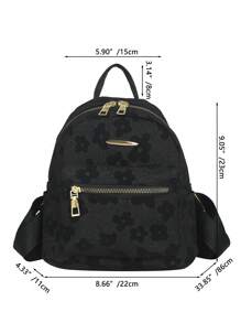 1pc Graffiti Ditsy Floral Print Mini Backpack,Suitable For Women's Daily Outfits,Tready Backpack,Bag For School,Bag School,School Bag,Portable,Laptop Compartment,Large Capacity,For Teen Girls Women College Students,College,Middle School,High School,Outdoors,Travel,Outings,Elementary School,Office