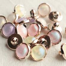 10/20pcs Faux Pearl Sparkling Colorful Plastic Decorative Buckle For Sweater, Cardigan, Knitting Coat, Hand-Sewn Button Diy Jewelry Headwear Accessory Buckle - Multicolor - View 3