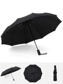 1pc Windproof Inverted Double Layer 10 Ribs Umbrella Boy Valentine Heart Valentine Summer Cooling,Beach,Travel