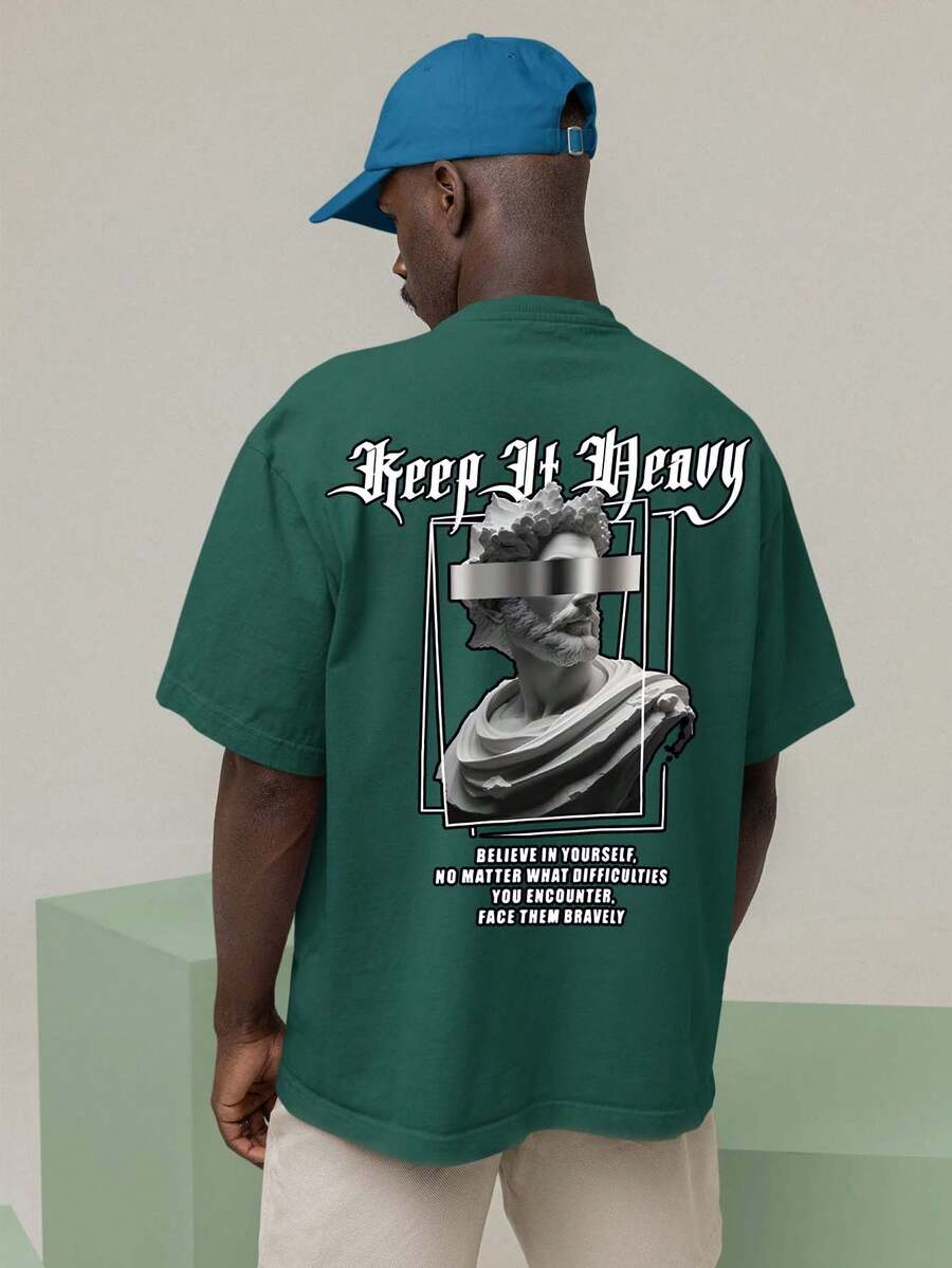 Men T-Shirts - 軍綠色 - 查看 1