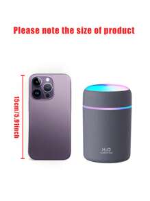 Mini USB Colorful Quiet Car Humidifier - Black - View 5