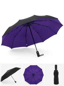 1pc Inverted Anti-Uv Black Coating Ten Rib Umbrella Boy Valentine Heart Valentine Summer Cooling,Beach,Travel - Multicolor - View 5
