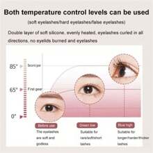 Rizador De Pestañas, Rizador De Pestañas Eléctrico Recargable En Color Rosa, Herramienta De Maquillaje Eléctrico Portátil Profesional Que Se Calienta Rápidamente Para Regalo De Viaje De Año Nuevo Para Mujer - Rosa - Ver 8