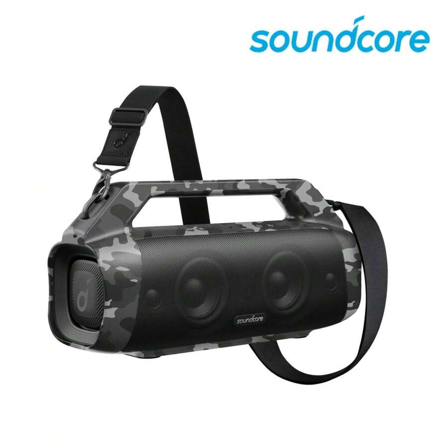 Soundcore Anker Motion Boom Plus IP67 Outdoor Speaker, 80W Stereo Sound, Custom EQ & BassUp, USB-C, Bluetooth, Built-In Power Bank, Waterproof Bluetooth Speaker For Camping, Pool, Beach, And Backyard - ngụy trang - Xem 1