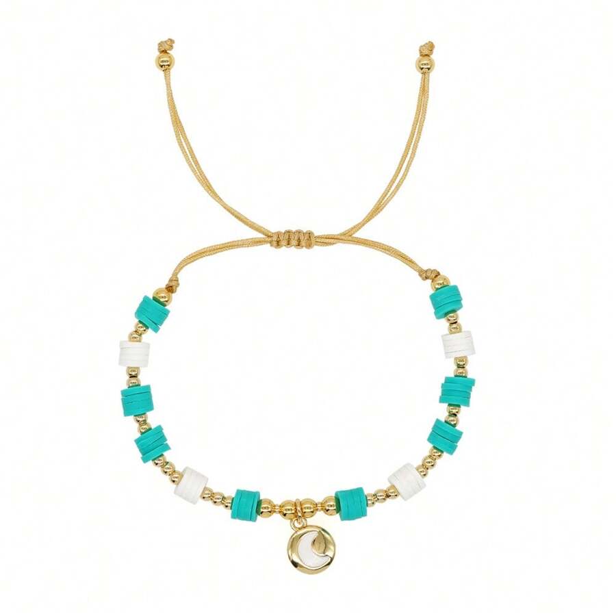 1 Miếng Phong cách Bohemian Đất sét polymer Vòng tay Dopamine Vòng tay Toàn trận Thời trang Đối với phụ nữ Mặc hàng ngày - Đầy màu sắc - Xem 1