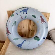 1 Pieza Anillo Inflable De Natación En La Piscina De Playa Con Diseño De Dinosaurio Azul - Dinosaurio - Ver 1