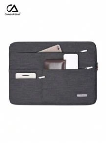 canvas artisan Vỏ máy tính xách tay Chống sốc Polyester Không thấm nước Bao đựng máy tính xách tay Cái túi Đối với MacBook Air/Pro - Màu xám đen - Xem 1