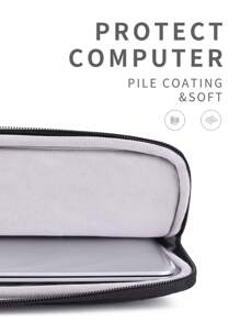 canvas artisan Vỏ máy tính xách tay Chống sốc Polyester Không thấm nước Bao đựng máy tính xách tay Cái túi Đối với MacBook Air/Pro - Màu xám đen - Xem 5