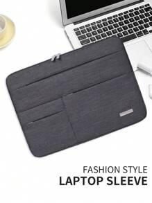 canvas artisan Vỏ máy tính xách tay Chống sốc Polyester Không thấm nước Bao đựng máy tính xách tay Cái túi Đối với MacBook Air/Pro - Màu xám đen - Xem 4