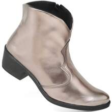 Women Ankle Boots & Booties - 銀色 - 查看 2