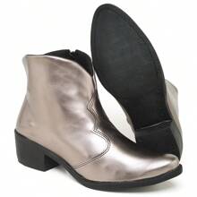 Women Ankle Boots & Booties - 銀色 - 查看 1