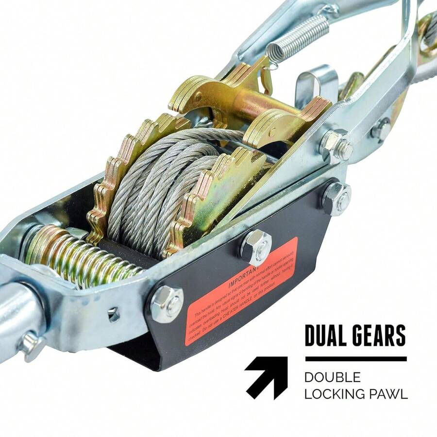 4 Ton Cable Puller Manual Hand Winch Turfer For Caravan Boat Trailer ...