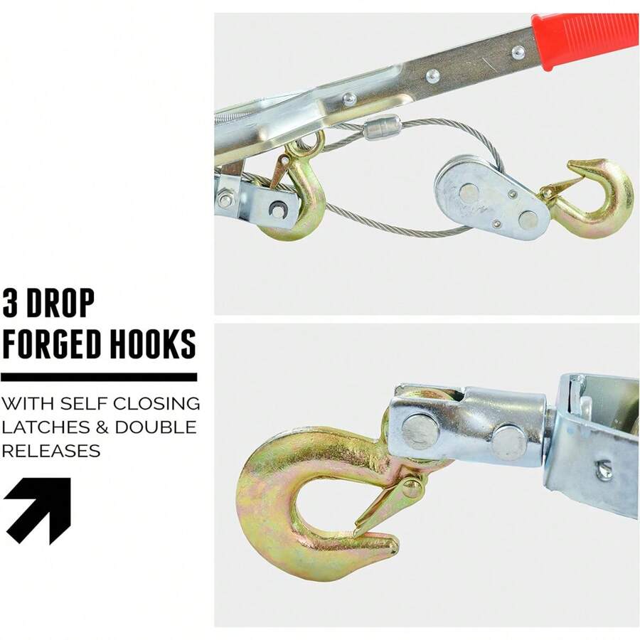 4 Ton Cable Puller Manual Hand Winch Turfer For Caravan Boat Trailer ...