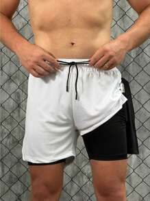 Men Shorts - 白色 - 查看 4