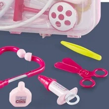 12pcs Doctor Kit For Girls, Kids Educational Dentist Kits Role Play Doctor Game Toy Set, Pretend Play Medical Set With Stethoscope Carrying Case, Little Dr Dress Up Toys For 3 4 5 6 Years Old Toddlers, Perfect Doctors Playset Pink Girl Toys Gift (Color Matching Of Accessories Is Sent Randomly)Roleplay Toys,Toy Stethoscope,Girls Doctor Set,Dentist Toy Kit,4 Year Old Girl Dress,Toys For Little Girls,Operation Game,Toddler Girls Toys,Doctor Costume,Dentist,Doctor Set,Doctor - Pink - View 5