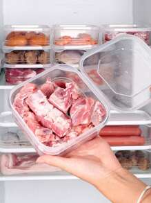 4/6/10入組大小不一的食品儲存容器,適用於儲存蔬菜、水果、牛排、整理冰箱和廚房儲物 - 白色 - 查看 6