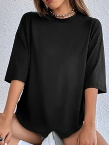 Women T-Shirts - 黑色 - 查看 2