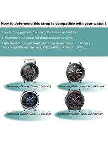 1 件复古风格黑色皮革 + 硅胶混合表带，柔软防汗，20 毫米/22 毫米兼容 Galaxy Watch 7/6/5/4/3 Pro 40 毫米/42 毫米/44 毫米/46 毫米、Active 2、Watch GT/GT2 Pro/GT3/GT4 替换表带