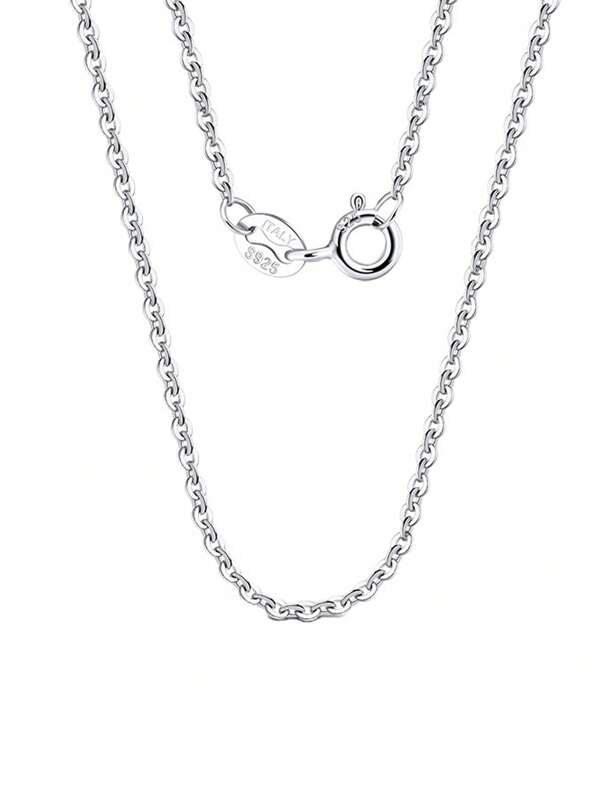 FOREVER QUEEN S925 sterling silver necklace 30 flash O plain chain 1.6mm simple chain naked chain