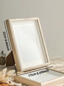 Marco De Fotos 3d De Color Madera, Decoración De Escritorio Para Sala De Estar, 1 Ud. - Beis - Ver 2