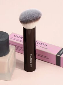 MAANGE 1 pieza Juego de pinceles profesionales para base de maquillaje, pinceles tubulares biselados, herramientas de maquillaje con fibras suaves para un fácil transporte, pinceles para viajar