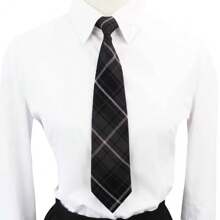 女士经典条纹 JK 制服校服领带，适合学生青年，英式格子，角色扮演派对领带尺寸 2.76 英寸配饰女士 - 多色 - 查看 16