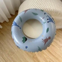 1 Pieza Anillo Inflable De Natación En La Piscina De Playa Con Diseño De Dinosaurio Azul - Dinosaurio - Ver 2