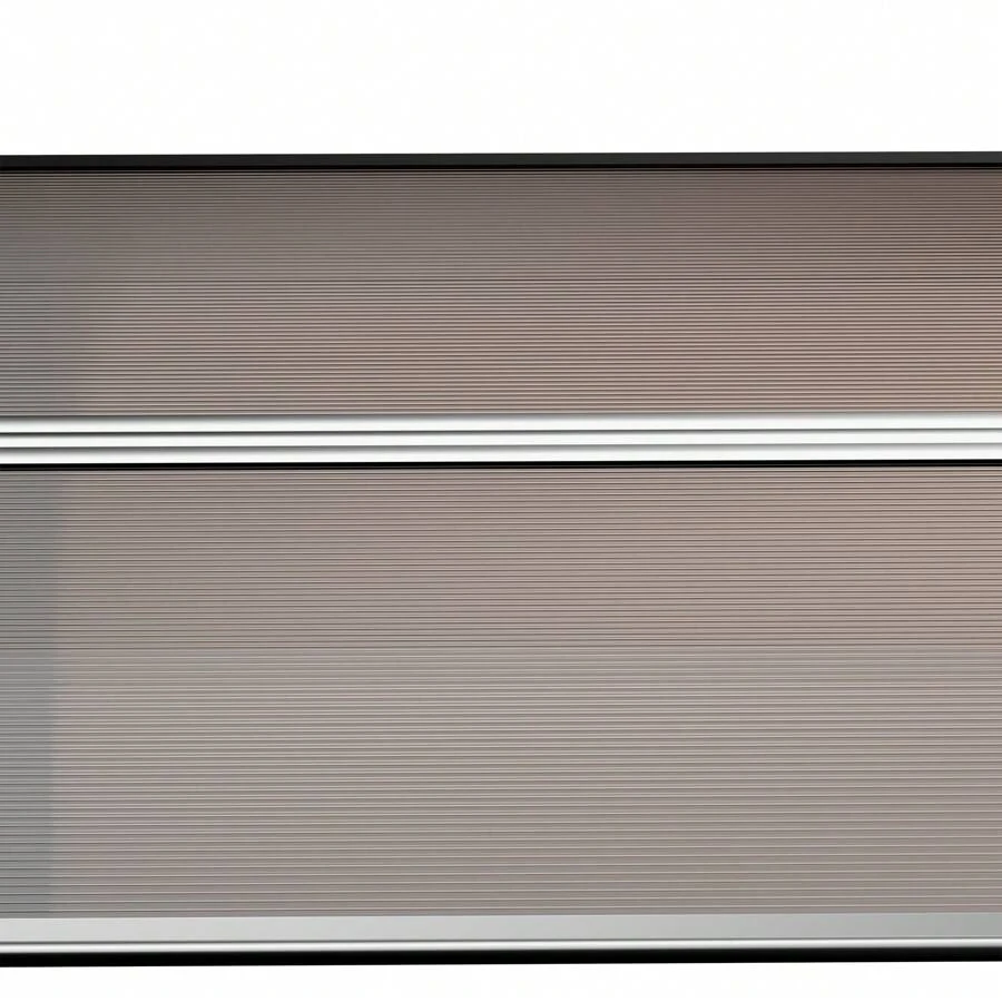 Pensilina Tettoia da Esterno 103x96.5cm in Policarbonato e Alluminio per Balcone Porte e Finestre con Kit Montaggio, Marrone