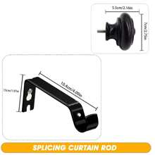 1 Bộ Thanh treo rèm trang trí bằng kim loại gang màu đen, dễ lắp đặt, không thấm nước, chống gỉ, không dễ rơi ra, khả năng chịu tải mạnh - màu đen - Xem 6