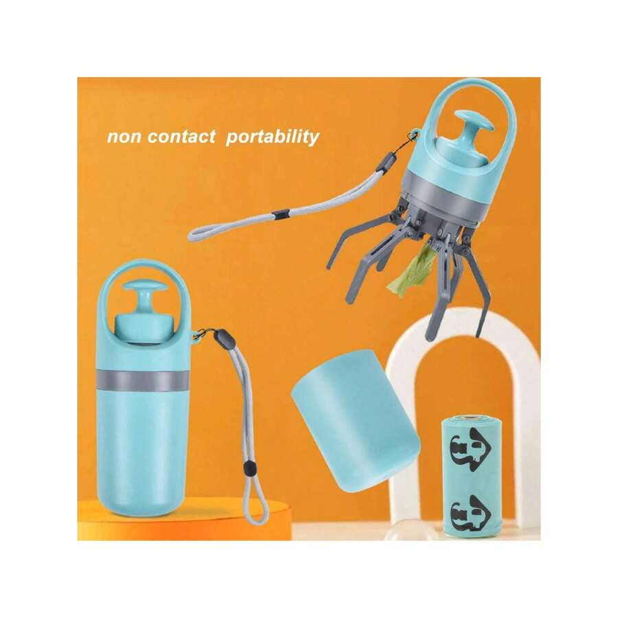 Dog Pooper Scooper, Portable Dog Claw Poop Scooper With Bag Dispenser