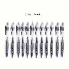1 Set Of 10pcs 0.5mm Retractable Ballpoint Pens Suitable For School And Office Use Back To School